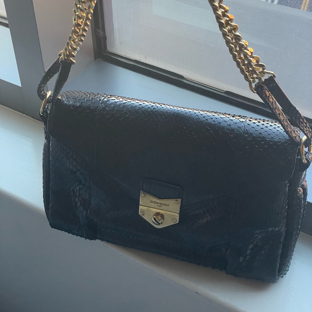 Python Ysl Vintage Yves Saint Laurent Bag Authent… - image 7